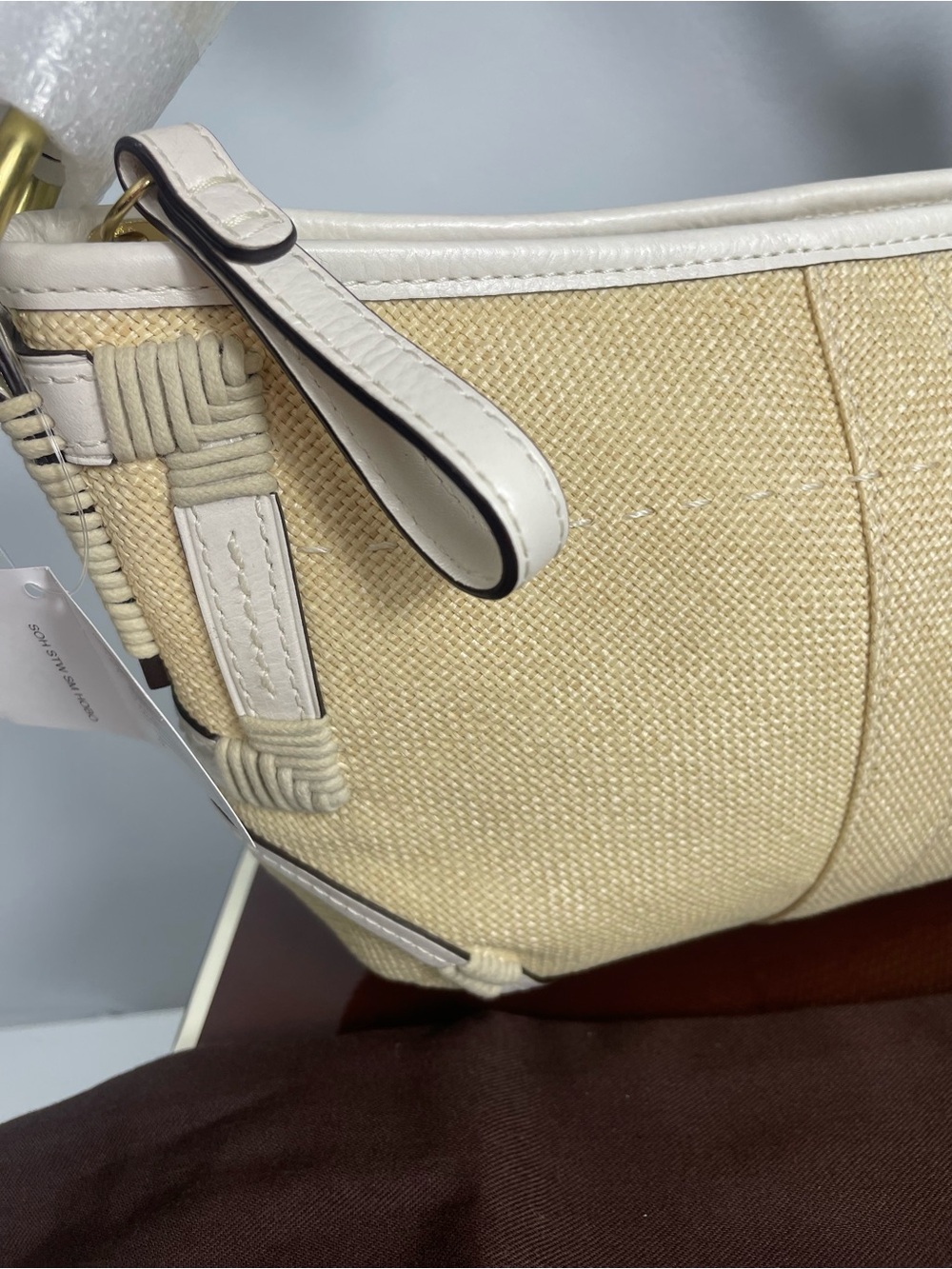 Coach Vintage Soho Angora Straw Hobo Bag NIB w/dustbag - Picture 10 of 13